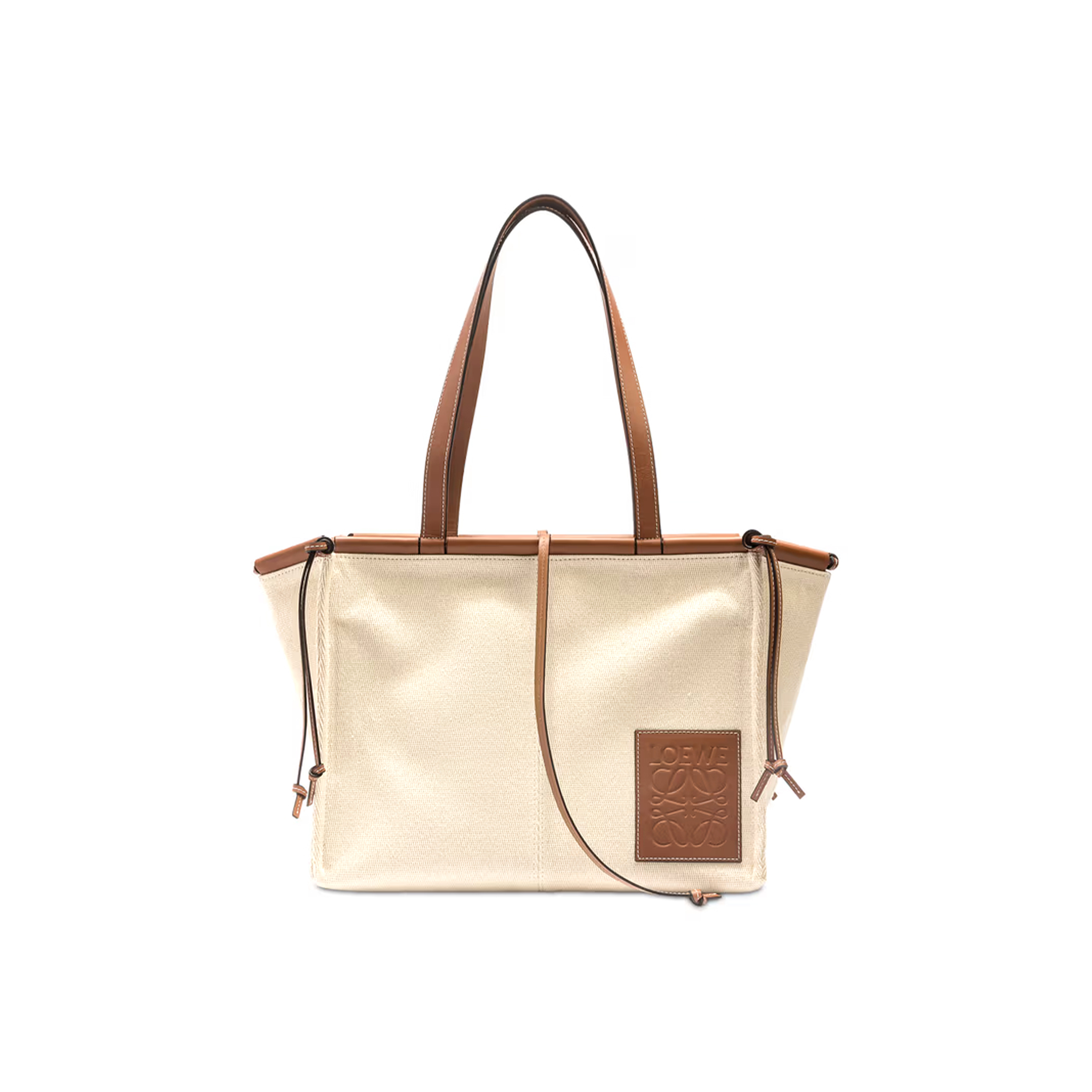 L0ew* cushion tote bag in canvas calfskin 061920 (35*27*19cm)